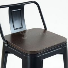 Барный стул N-238 Tolix Wood style Черный в Стрежевом - strezevoi.mebel24.online | фото 3