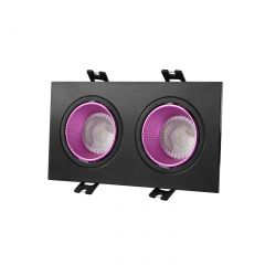 DK3072-BK+PI Встраиваемый светильник, IP 20, 10 Вт, GU5.3, LED, черный/розовый, пластик в Стрежевом - strezevoi.mebel24.online | фото 1