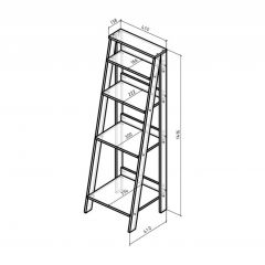 Этажерка лофт (белый) в Стрежевом - strezevoi.mebel24.online | фото 3