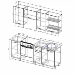 Кухонный гарнитур Лофт 2000 (Стол. 26мм) в Стрежевом - strezevoi.mebel24.online | фото 2