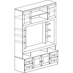 Гостиная Инна 4 Денвер темный в Стрежевом - strezevoi.mebel24.online | фото 3