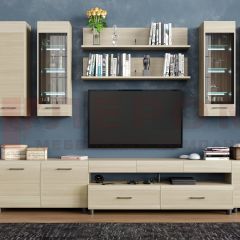 Гостиная Камелия Композиция 9 (Ясень Асахи) в Стрежевом - strezevoi.mebel24.online | фото