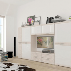 Гостиная ЛОТОС (модульная) Бодега белая в Стрежевом - strezevoi.mebel24.online | фото 3