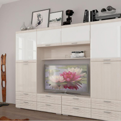 Гостиная ЛОТОС (модульная) Бодега белая в Стрежевом - strezevoi.mebel24.online | фото 5