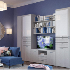 Гостиная ЛОТОС (модульная) Бодега белая в Стрежевом - strezevoi.mebel24.online | фото 7