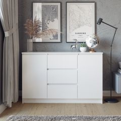 МОРИ Гостиная модульная (белый) в Стрежевом - strezevoi.mebel24.online | фото 9