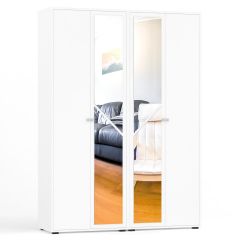 Камелия Шкаф 4-х створчатый, цвет белый, ШхГхВ 160х48х220 см., универсальная сборка, можно использовать как два отдельных шкафа в Стрежевом - strezevoi.mebel24.online | фото 1