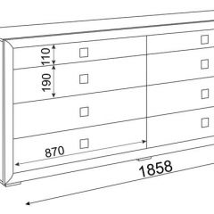 Комод большой Глэдис М27 (ЯШС/Белый) в Стрежевом - strezevoi.mebel24.online | фото 2