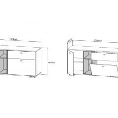 ЛАНС Комод К101 (дуб бунратти/белый) в Стрежевом - strezevoi.mebel24.online | фото 2