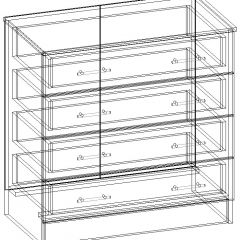 СОФИЯ Комод К800 (венге/дуб белфорт) в Стрежевом - strezevoi.mebel24.online | фото 3