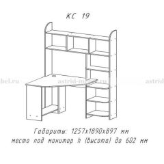 Компьютерный стол №19 (Анкор темный) в Стрежевом - strezevoi.mebel24.online | фото 3