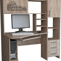 Компьютерный стол КЛ №6.0 левый (Дуб баррик) в Стрежевом - strezevoi.mebel24.online | фото