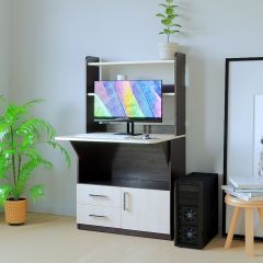 Компьютерный стол СП-1 (Венге/Дуб молочный) в Стрежевом - strezevoi.mebel24.online | фото 3