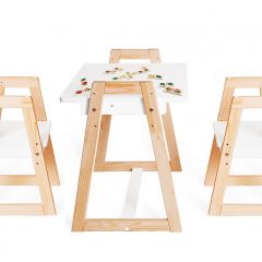Комплект детской мебели стол и  два стула Я САМ "Лофт-Дуо" (Белый) в Стрежевом - strezevoi.mebel24.online | фото