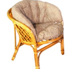 Кресло Багама, подушки светлые полные шенил (Мёд) в Стрежевом - strezevoi.mebel24.online | фото 1