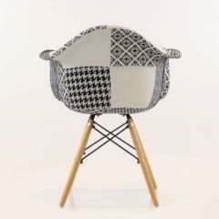 Кресло Barneo N-14 Patchwork черно-белый в Стрежевом - strezevoi.mebel24.online | фото 4