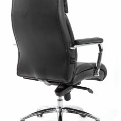 Кресло BRABIX PREMIUM "Phaeton EX-502" (кожа с компаньоном, хром, черное) 530882 в Стрежевом - strezevoi.mebel24.online | фото 4