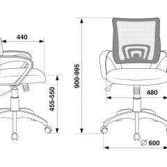 Кресло Бюрократ CH-695N/DG/TW-11 серый TW-04 черный TW-11 в Стрежевом - strezevoi.mebel24.online | фото 4