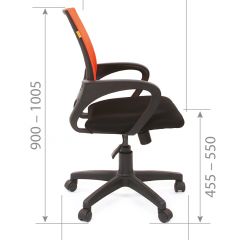 Кресло для оператора CHAIRMAN 696 black (ткань TW-11/сетка TW-05) в Стрежевом - strezevoi.mebel24.online | фото 5