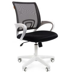 Кресло для оператора CHAIRMAN 696 white (ткань TW-11/сетка TW-01) в Стрежевом - strezevoi.mebel24.online | фото