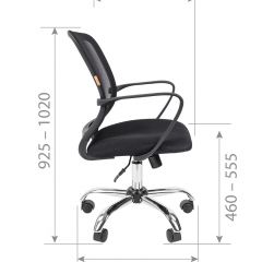 Кресло для оператора CHAIRMAN 698 хром (ткань TW 19/сетка TW 69) в Стрежевом - strezevoi.mebel24.online | фото 7