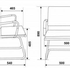 Кресло для посетителя Бюрократ CH-993-Low-V/Brown коричневый в Стрежевом - strezevoi.mebel24.online | фото 3