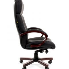 Кресло для руководителя CHAIRMAN  421 (Натуральная кожа) Черное в Стрежевом - strezevoi.mebel24.online | фото 3