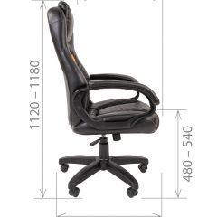 Кресло для руководителя  CHAIRMAN 432 (Экокожа черная) в Стрежевом - strezevoi.mebel24.online | фото 5