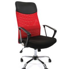 Кресло для руководителя CHAIRMAN 610 N (15-21 черный/сетка красный) в Стрежевом - strezevoi.mebel24.online | фото