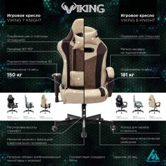 Кресло игровое Бюрократ VIKING 6 KNIGHT BL FABRIC синий в Стрежевом - strezevoi.mebel24.online | фото 5