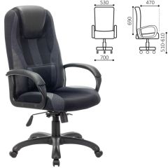 Кресло компьютерное BRABIX PREMIUM "Rapid GM-102" (экокожа/ткань, черное/серое) 532105 в Стрежевом - strezevoi.mebel24.online | фото 2