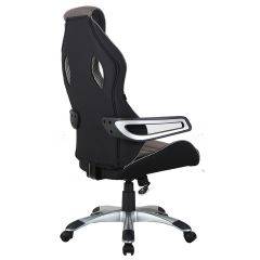Кресло компьютерное BRABIX Techno GM-002 (ткань) черное/серое, вставки белые (531815) в Стрежевом - strezevoi.mebel24.online | фото 5