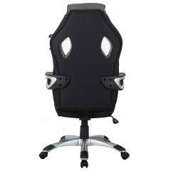 Кресло компьютерное BRABIX Techno GM-002 (ткань) черное/серое, вставки белые (531815) в Стрежевом - strezevoi.mebel24.online | фото 6