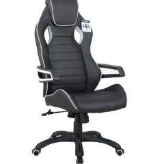 Кресло компьютерное BRABIX Techno Pro GM-003 (экокожа черное/серое, вставки серые) 531814 в Стрежевом - strezevoi.mebel24.online | фото 2