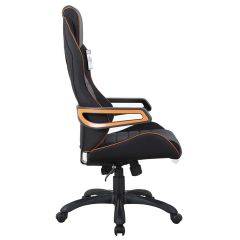 Кресло компьютерное BRABIX Techno Pro GM-003 (ткань черное/серое, вставки оранжевые) 531813 в Стрежевом - strezevoi.mebel24.online | фото 3