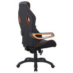 Кресло компьютерное BRABIX Techno Pro GM-003 (ткань черное/серое, вставки оранжевые) 531813 в Стрежевом - strezevoi.mebel24.online | фото 6