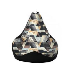Кресло-мешок XL Snow Brown-Black в Стрежевом - strezevoi.mebel24.online | фото