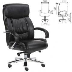 Кресло офисное BRABIX "Direct EX-580" (хром/рециклированная кожа/черное) 531824 в Стрежевом - strezevoi.mebel24.online | фото