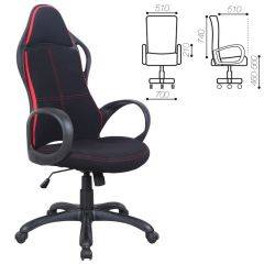 Кресло офисное BRABIX PREMIUM "Force EX-516" (ткань черное/вставки красные) 531571 в Стрежевом - strezevoi.mebel24.online | фото 1