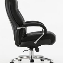 Кресло офисное BRABIX PREMIUM "Bomer HD-007" (рециклированная кожа, хром, черное) 531939 в Стрежевом - strezevoi.mebel24.online | фото 3