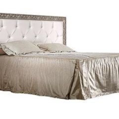 Кровать 2-х спальная(1,6 м)Тиффани Premium черная/серебро с мягким элементом со стразами с подъемным механизмом (ТФКР-2[3][7](П) в Стрежевом - strezevoi.mebel24.online | фото