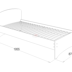 Кровать-2 одинарная (900*1900) в Стрежевом - strezevoi.mebel24.online | фото 2