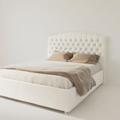 Кровать Берлин без основания 1200 (экокожа белая) в Стрежевом - strezevoi.mebel24.online | фото