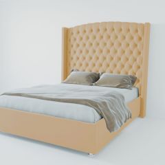 Кровать Берлин ЛЮКС с ПМ 900 (экокожа бежевая) в Стрежевом - strezevoi.mebel24.online | фото 2