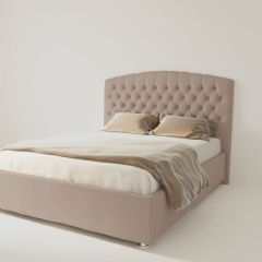 Кровать Берлин с ПМ 1600 (велюр серый) в Стрежевом - strezevoi.mebel24.online | фото 2