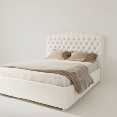 Кровать Берлин с ПМ 800 (экокожа белая) в Стрежевом - strezevoi.mebel24.online | фото 2