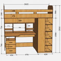 Кровать-чердак Аракс в Стрежевом - strezevoi.mebel24.online | фото 4