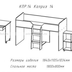 КАПРИЗ-14 Кровать 800 двухъярусная без рисунка в Стрежевом - strezevoi.mebel24.online | фото 2