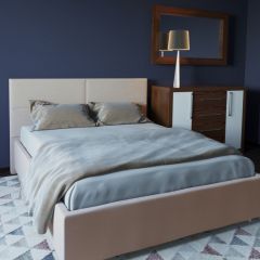 Кровать Корсика с ПМ 1600 (экокожа бежевая) в Стрежевом - strezevoi.mebel24.online | фото 2