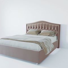 Кровать Нягань с ПМ 1200 (велюр серый) в Стрежевом - strezevoi.mebel24.online | фото 2